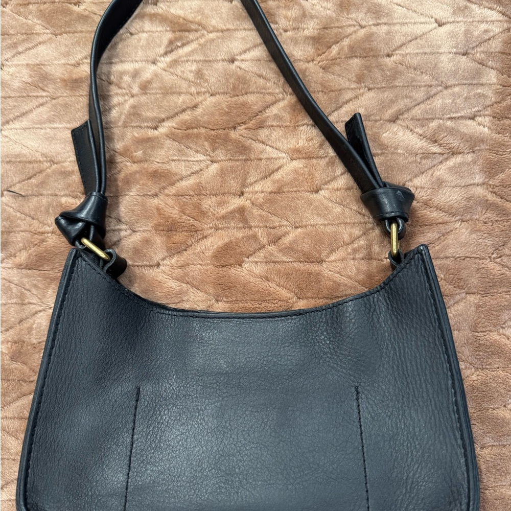 Madewell Black Leather Sydney Shoulder Bag